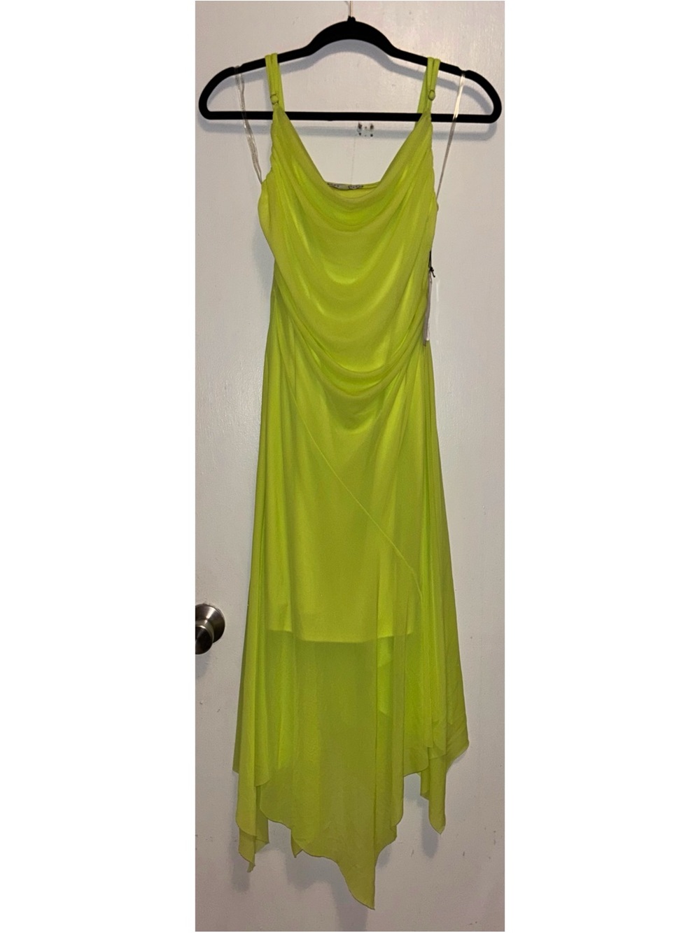 NWT Haute Monde Lime Green Mini Dress